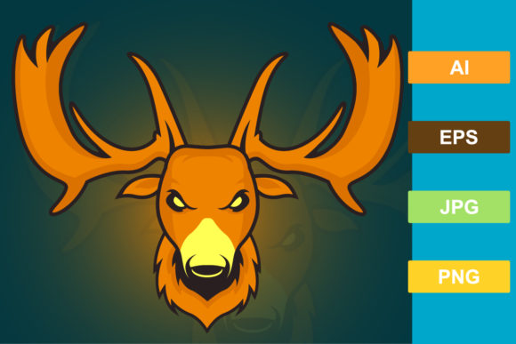 Download Deer E-sport Logo in Orange Color - Logo Collection