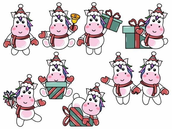 Download Christmas Unicorn Illustration - Unicorn Collection