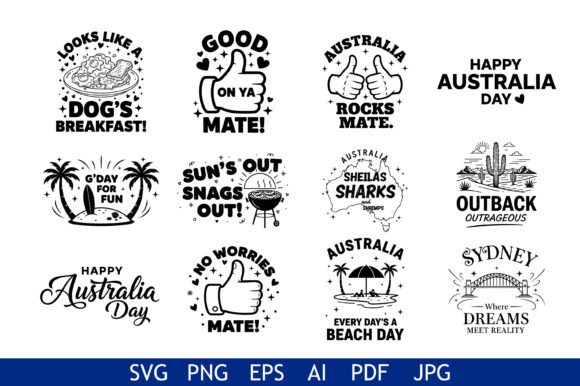 Download Australia Day Vector Quote Bundle - Australia day Collection