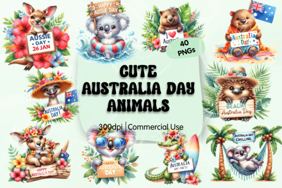 Download Cute Australia Day Animals Clipart - Australia day Collection