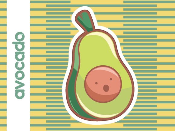 Download Cute Avocado Vector Illustration - Premium Resources